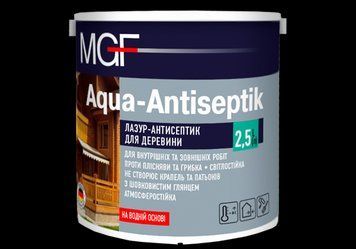 Лазур-антисептик для деревини MGF Aqua-Antiseptik дуб 5л МГФ0059 фото
