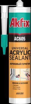 Мастика (герметик)акриловая AС 605 Akfix , белая 310 мл ГА605 фото