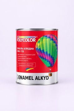 Емаль алкідна ПФ-115 ТМ POLYCOLOR бірюзова 2.8кг ПУ004 фото