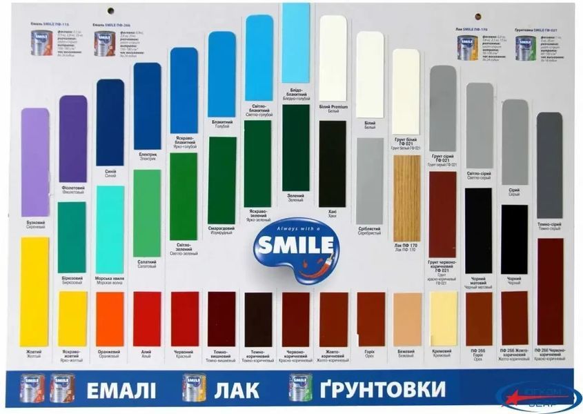 Емаль алкідна смарагдова ПФ-115 Smile 0,47кг 1205 фото