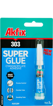 Супер клей 303 Akfix ,3гр( упаковка 12шт) С303 фото