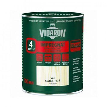 Пропитка-грунт для древесины с биозащитой Импрегнат Vidaron V01 бесцветный 2,5 л 1144 фото