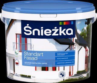 Краска фасадная Standart Fasad 20 кг,Sniezka 1050 фото